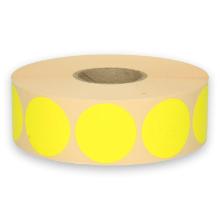 Etiketten ø 35 mm fluor geel 2000 stuks op rol Productfoto