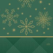 Duni Tissue Napkin Rhombus Green 33x33 cm 3-ply Design product photo