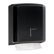 Mediclinics metal towel dispenser z-fold / c-fold 33x27.5x13 cm black product photo