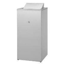 Qbic-Line RVS afvalbak gesloten 85L zilver Productfoto