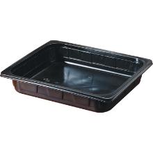 Duni plastic gastronorm container PP 1/2 GN 32.5x26.5x4 cm 2700 cc black product photo