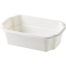Duni plastic maaltijdbak PP rechthoek 25.5x16.2x7 cm 1750 cc wit Productfoto