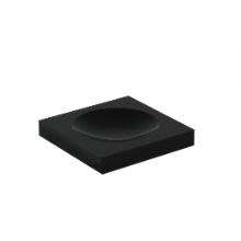 Plastic soap dish square 9x9x1.5cm black product photo