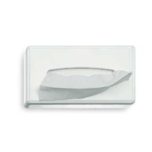 Kunststof tissuebox muurhouder rechthoek 25.6x14x6 cm wit Productfoto