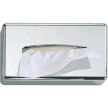 Kunststof tissuebox muurhouder rechthoek 25.6x14x6 cm verchroomd Productfoto