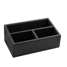 Condiment box leatherette large 9x15x4/6 cm black product photo