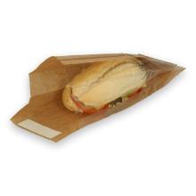 Papieren vensterzak kraft Ritzbag 11+(2x2.5)x29 cm bruin Productfoto