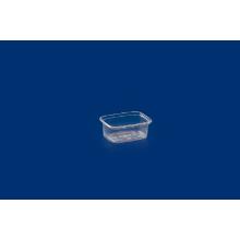 Plastic salad container PP rectangle 10.8x8.3x4 cm 200 cc transparent product photo