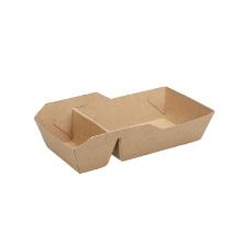 Cardboard French fry tray kraft A23 (A7+1) brown/brown product photo