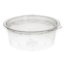 Plastic salad bowl with fixed lid APET ø 12 cm 250 cc transparent product photo