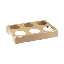 Cardboard beer tray kraft 6-compartment brown product photo