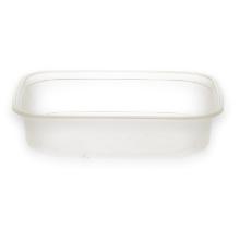 Plastic saladebak PP rechthoek 10.8x8.3x2.7 cm 125 cc transparant Productfoto