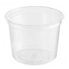 Plastic salad bowl RPET Deli pot ø 10.1 cm 400 cc transparent product photo