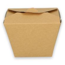 Rectangle carton box PP 118/84x97/63x92 mm 750 ml/26 oz brown kraft for meals product photo