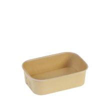 Kartonnen saladebak kraft+PLA 17.3x12x5.1 cm 650 cc bruin Productfoto