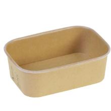 Kartonnen saladebak kraft+PLA 17.3x12x5.7 cm 750 cc bruin Productfoto
