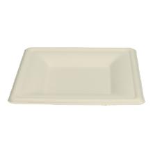 Bagasse plate Karo square 16x16x1.5 cm white Produktbild