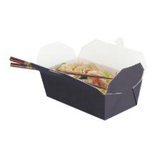 Kartonnen maaltijdbak PE rechthoek 18.5/16.7x10.3/9x5.8 cm 985 cc zwart Productfoto
