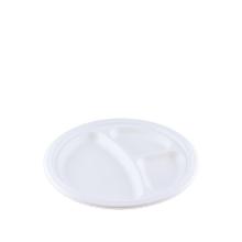 Bagasse bord ø 23 cm 3-vaks wit Productfoto