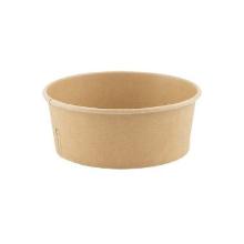Cardboard salad bowl kraft+PLA ø 15 cm 750 cc brown product photo