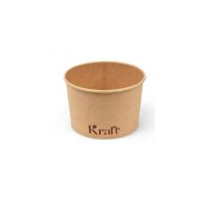 Cardboard salad bowl kraft + PE ø 9.2x6 cm 230 cc brown product photo