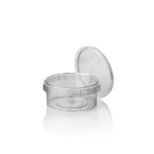 Plastic salad bowl PP round ø 9.5 cm 180 cc transparent + lid product photo