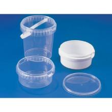 Plastic saladebak PP rond ø 9.5 cm 280 cc transparant + los deksel Productfoto