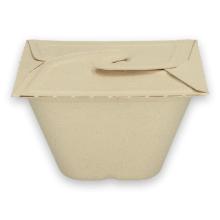 BePulp bagasse maaltijdbak To Go vierkant 13x13x7 cm 500 ml creme Productfoto