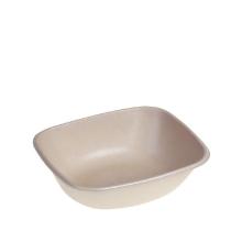 Bagasse maaltijdbak 19.5x17x5.5 cm 900 ml crème Productfoto