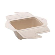 BePulp bagasse maaltijdbak To Go rechthoek 17x13x7 cm 750 ml creme Productfoto