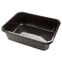Plastic meal container PP H320 rectangle 30.8x24x8.8 cm 5000 cc black product photo