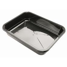 Plastic meal container PP H320 rectangle 30.9x24x6 cm 3300 cc black product photo