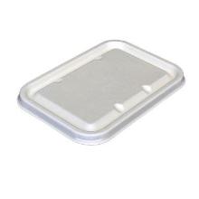 Bagasse deksel 18.7x13.1x1.1 cm tbv maaltijdbak 450/550/650/750 ml wit Productfoto