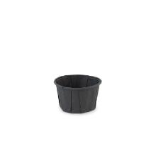 Round paper sauce cup ø 5.8 cm 2 oz / 60 ml black product photo