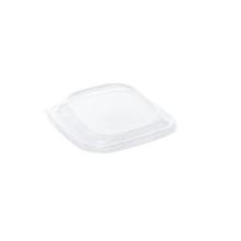 Plastic deksel RPET vierkant 19.2x19.2x3.8 cm transparant tbv maaltijdbak 750 ml Productfoto