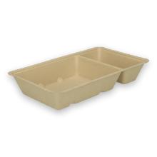 Bagasse snackbak A20 (A14+1) 20.5x12.2x3.6 cm bruin Productfoto