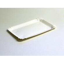 Kartonnen schaal ongevoerd rechthoek 18x26 cm wit Productfoto