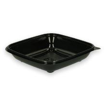 Crudipack plastic salad container APET square 19x19 cm 750 ml black product photo