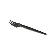 Reusable snack fork with cutting edge CPLA 13 cm black product photo