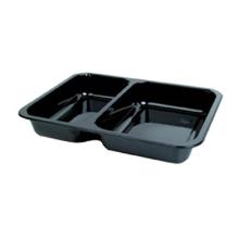 BioPak ecoecho® plastic meal box CPET rectangle 2-comp. 22.5x17.5x3.5 cm 270/515 product photo