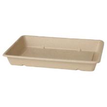 BioPak ecoecho® bagasse maaltijdbak rechthoek 23x15.5x3.6 cm 850 cc bruin Productfoto