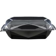 Duni plastic maaltijdbak met deksel APET Octaview Cold 18.5x18.5x7 cm 625 cc zwa Productfoto