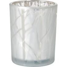 Duni glass candle holder Shimmer ø 8x10 cm frosted white product photo