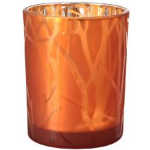 Duni glass candle holder Shimmer ø 8x10 cm frosted rust product photo