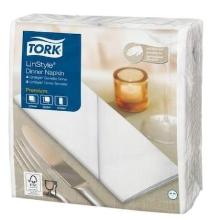 Tork LinStyle® diner servet 39x39 cm 1-laags 1/8 vouw wit Productfoto