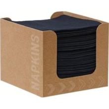 Duni Dunisoft®cardboard dispenser with cocktail napkin 1/4 fold black 50 pieces product photo