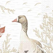 Duni tissue napkin 33x33 cm Wood & Goose 3-layer white product photo
