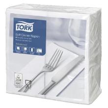 Tork Advanced paper dinner napkin Soft 39x39 cm 3-ply 1/8 fold white product photo