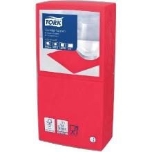 Tork Advanced paper cocktail napkin 24x24 cm 2-ply 1/4 fold red product photo
