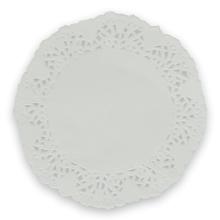 Paper doyleys perforated round ø 12 cm white product photo